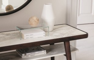 Chantal console table with marble